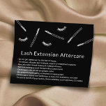 Eyelash Extensions Makeup Artist Cute Aftercare Flygblad<br><div class="desc">Akut handdragna minimalistiska Eyelash Extension Eftervårdeskort.</div>