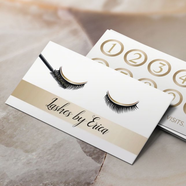 Eyelash Extensions Makeup Artist Guld Loyalty Lojalitetskort (Skapare uppladdad)