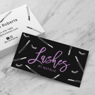 Eyelash Extensions Makeup Artist Lash Pub Lila Visitkort