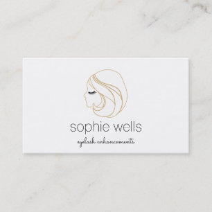 EyeLash Extensions och False Eyelash White Visitkort