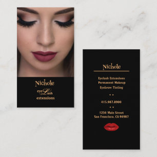 Eyelash Extensions Permanent Makeup-Affärskort Visitkort