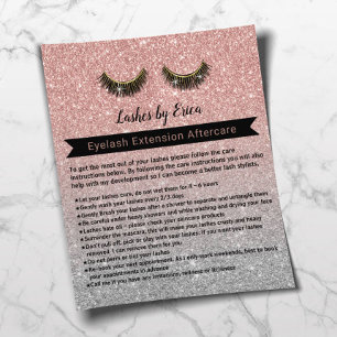 Eyelash Extensions Ro Guld Eftervård Instruktion Flygblad