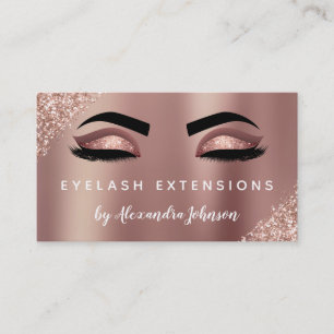 Eyelash Extensions ro Guld Glitter Gnistra Visitkort