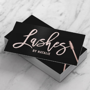 Eyelash Extensions Ro Guld Lash Typography Visitkort
