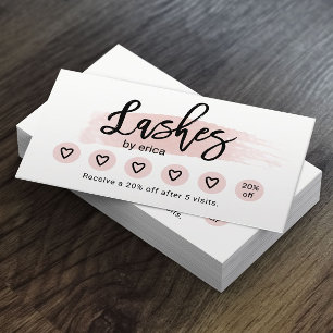 Eyelash Extensions  Rosa Lash Salon Loyalty Lojalitetskort