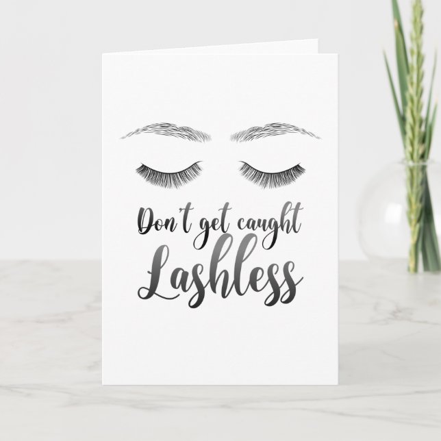 Eyelash Eyebrows Beauty Älskare Lashless Kort (Framsida)