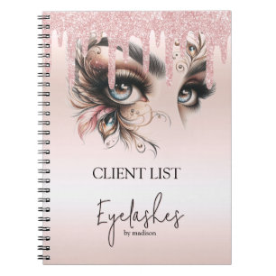 EyeLash Glam Champagne-droppning Glitter bärbar da Anteckningsbok