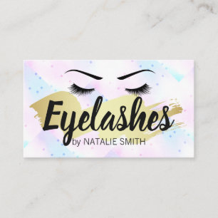 Eyelash Guld Brushed Mosaik Geometric Visitkort