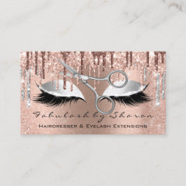 Eyelash Hairdresser Stylist Sissors Ro Silver Visitkort