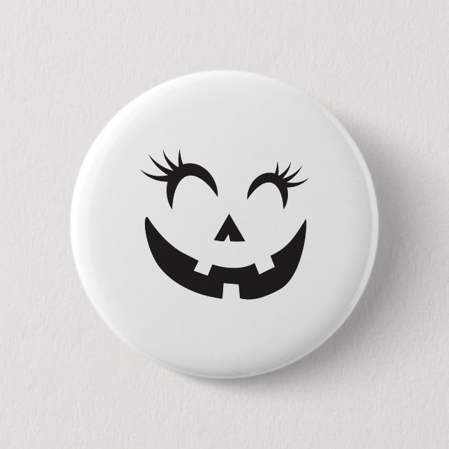 Eyelash - Halloween Outfit Pumpkin Ansikte Costume Knapp (Framsida)