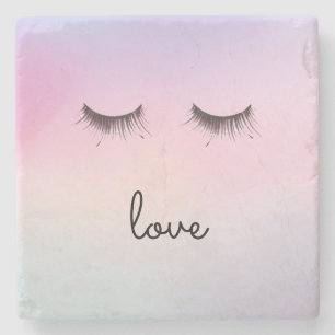 Eyelash kärlek Lila Rosa Tie dye Stenunderlägg