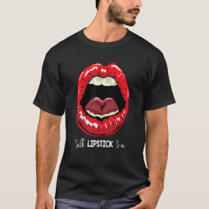 Eyelash Läppar och Tunga Women Kiss Clothes Lip B T Shirt