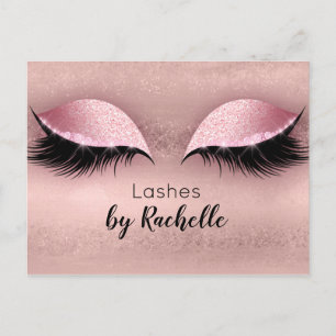 Eyelash Lash Makeup Rosa Vykort