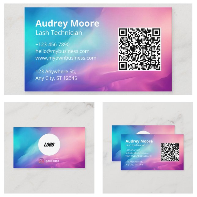 Eyelash Lash Tech Visitkort (Eyelash Lash Tech Business Card
)