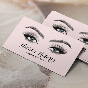Eyelash Makeup Artist Beauty Salon Rosa Busi Visitkort