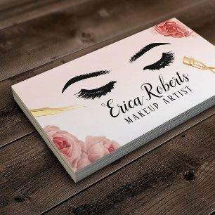 Eyelash Makeup Artist  Blommigt Lash Salon Visitkort
