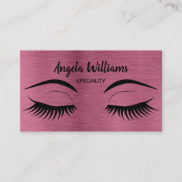 Eyelash makeup artist chic metallic guld ro visitkort