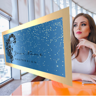 Eyelash Makeup Artist Hair Guld Body Blue Guld Visitkort