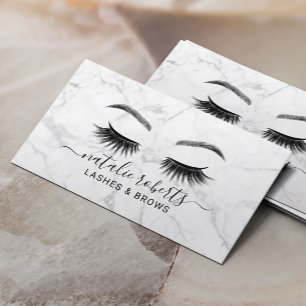 Eyelash Makeup Artist Lash & Brows Salon Marble Visitkort