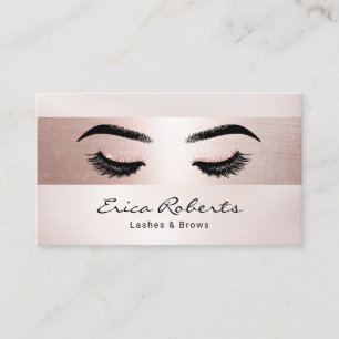Eyelash Makeup Artist Ro Guld Rand Salon Visitkort