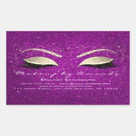Eyelash Makeup OSA Beauty Rosa Guld Confetti Rektangulärt Klistermärke
