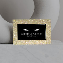 Eyelash med Affärskortet Guld Glitter Visitkort