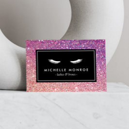 Eyelash med Affärskortet Lila/Rosa Glitter Visitkort