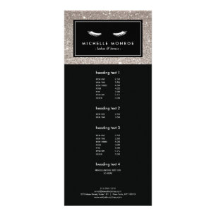 Eyelash med Silver Glitter Reklamkort