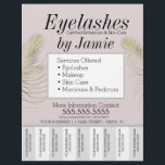 Eyelash Service Rosa Guld Business Tear Off Strips Reklamblad<br><div class="desc">Modern flygblad för Salon</div>