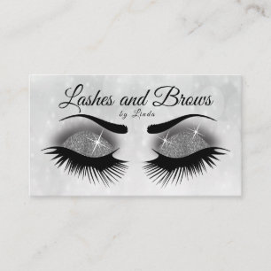 Eyelash - Smokey Grått Glitter Visitkort