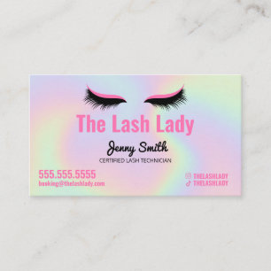 EyeLash Tech Lash Beauty Salon HoloGraphics Rainbo Visitkort