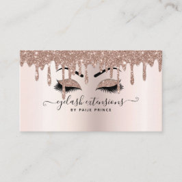 Eyelash Tech Lash Stylist  Rosa Glitter Drift Visitkort