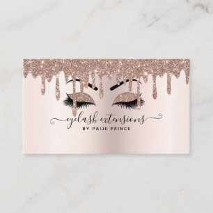 Eyelash Tech Lash Stylist Rosa Glitter Drift Visitkort