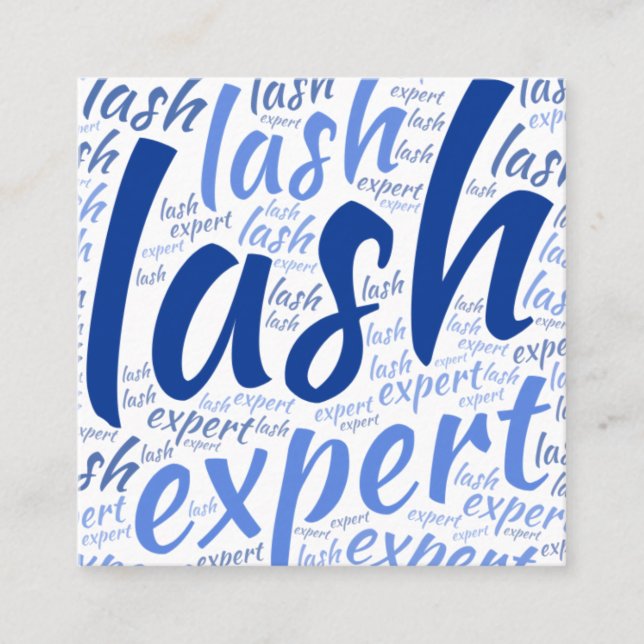 Eyelash Technician Fyrkantigt Visitkort (Framsida)