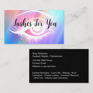 Eyelash Technician Lasholog Affärskorts Visitkort