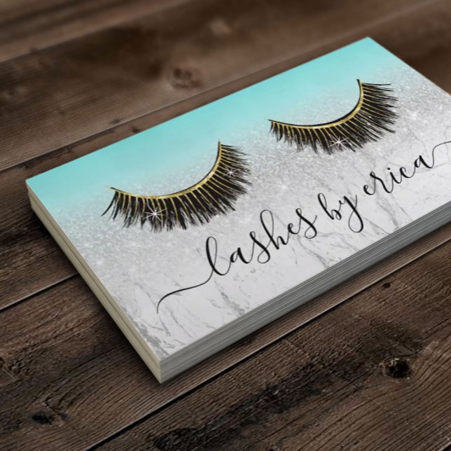 Eyelash Technician Turcos Marble Lash Loyalty Lojalitetskort (Skapare uppladdad)