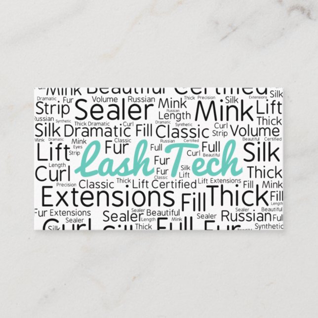 Eyelash-tekniker Visitkort (Framsida)