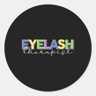 Eyelash Therapist Lash Tech Lash Eyelash Eyelash Runt Klistermärke