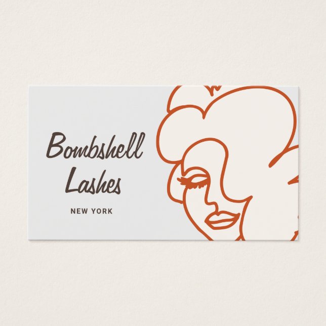 Eyelash-tillägg Visitkort (Framsidan)