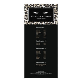 Eyelash with Leopard Print Rack Card Reklamkort