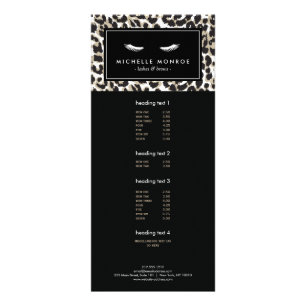 Eyelash with Leopard Print Rack Card Reklamkort