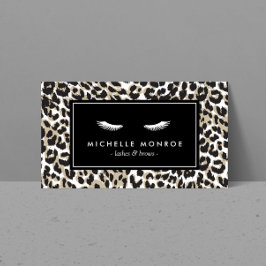 Eyelash with Leopard Print Visitkort