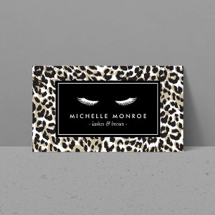 Eyelash with Leopard Print Visitkort