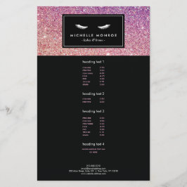 Eyelash with Lila/Rosa Glitter Flyer