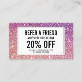 Eyelash with Lila/Rosa Glitter Salon Referral