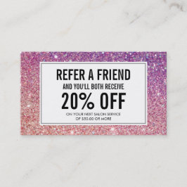 Eyelash with Lila/Rosa Glitter Salon Referral