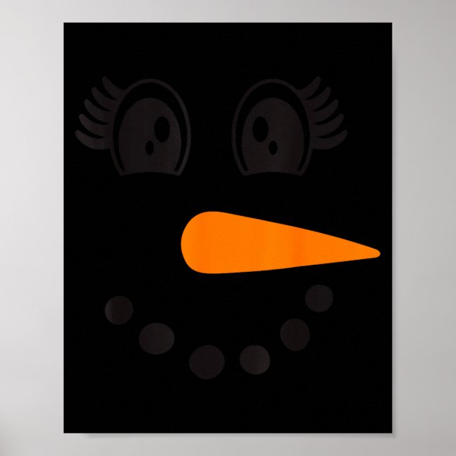 Eyelashes Christmas Outfit Snowman Face Costume Gi Poster (Framsidan)