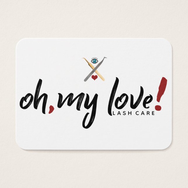 EYELOVE Lash after Care Card Visitkort (Framsidan)
