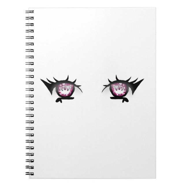Eyes Girl Drawing Anteckningsbok (Framsidan)