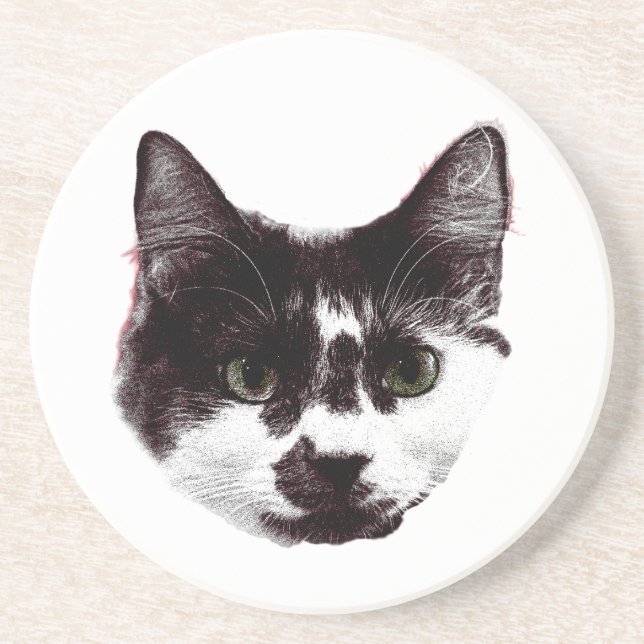 Eyes on Your Drink | Cat Face Underlägg (Framsidan)